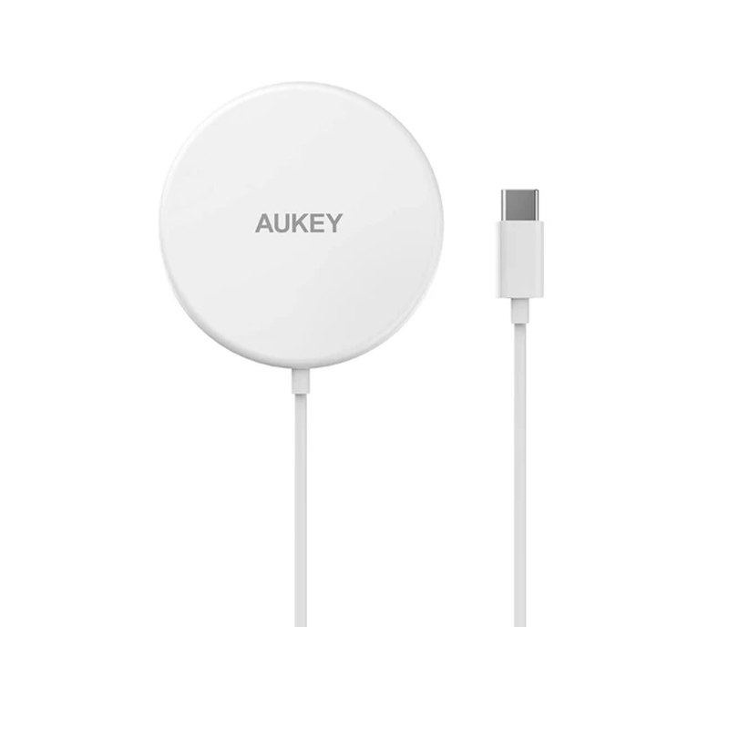 Đế Sạc Nhanh Không Dây AUKEY Aircore Wireless Charger 15W Magnetic Qi Certified - LC-A1 - Hàng Chính Hãng