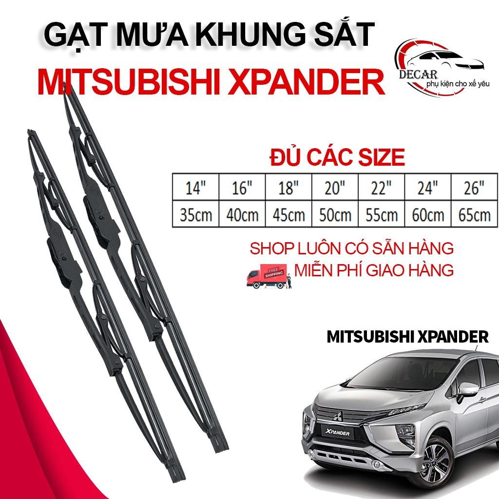 1 cặp gạt mưa ô tô xe Xpander cần gạt kính khung xương sắt lưỡi silicon lưỡi gạt nước mưa oto