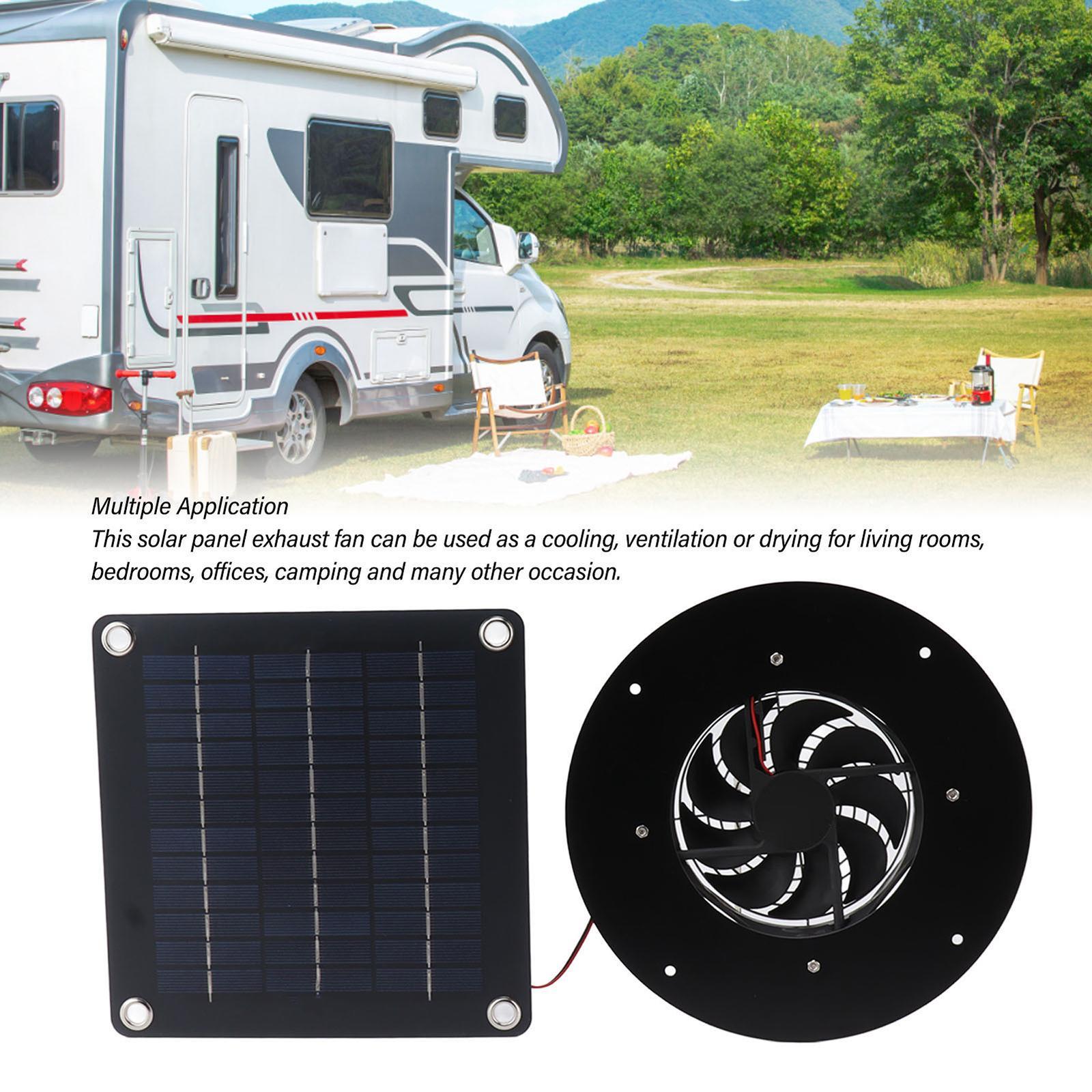 Solar Panel Fan Weatherproof 12V Ventilator for Hen House Outdoor Camping