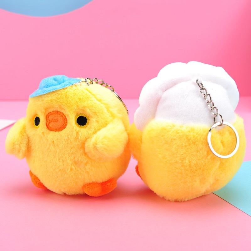 Móc khoá gấu bông vịt cà khịa ếch kermit mèo cá chim cánh cụt bò sữa mây Ulzzang xinh xắn
