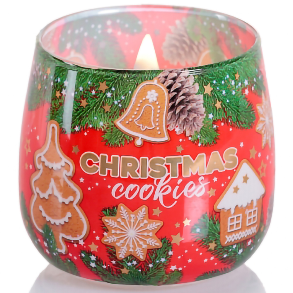 Ly nến thơm tinh dầu Bartek Christmas Cookies 100g QT7522 - bánh gừng, cam, quế (giao mẫu ngẫu nhiên)