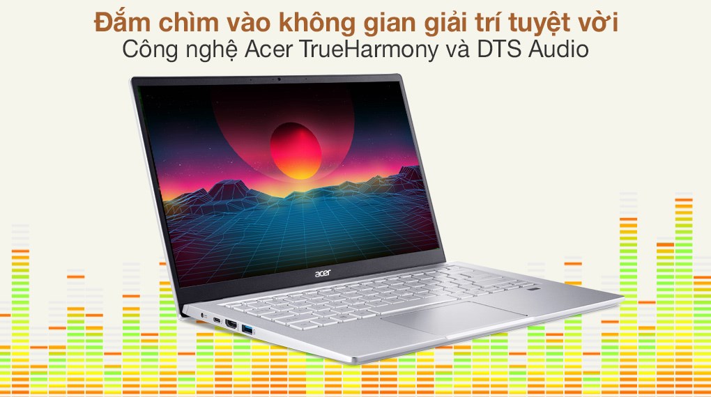 Máy Tính Xách Tay Laptop Acer Swift 3 SF314-511-55QE (Core i5-1135G7, 16GB, 512GB NVMe SSD, Intel Iris Xe Graphics, 14 inch FHD, Win11H, Sliver, 1.19Kg, 4 Cell) - Hàng Chính Hãng