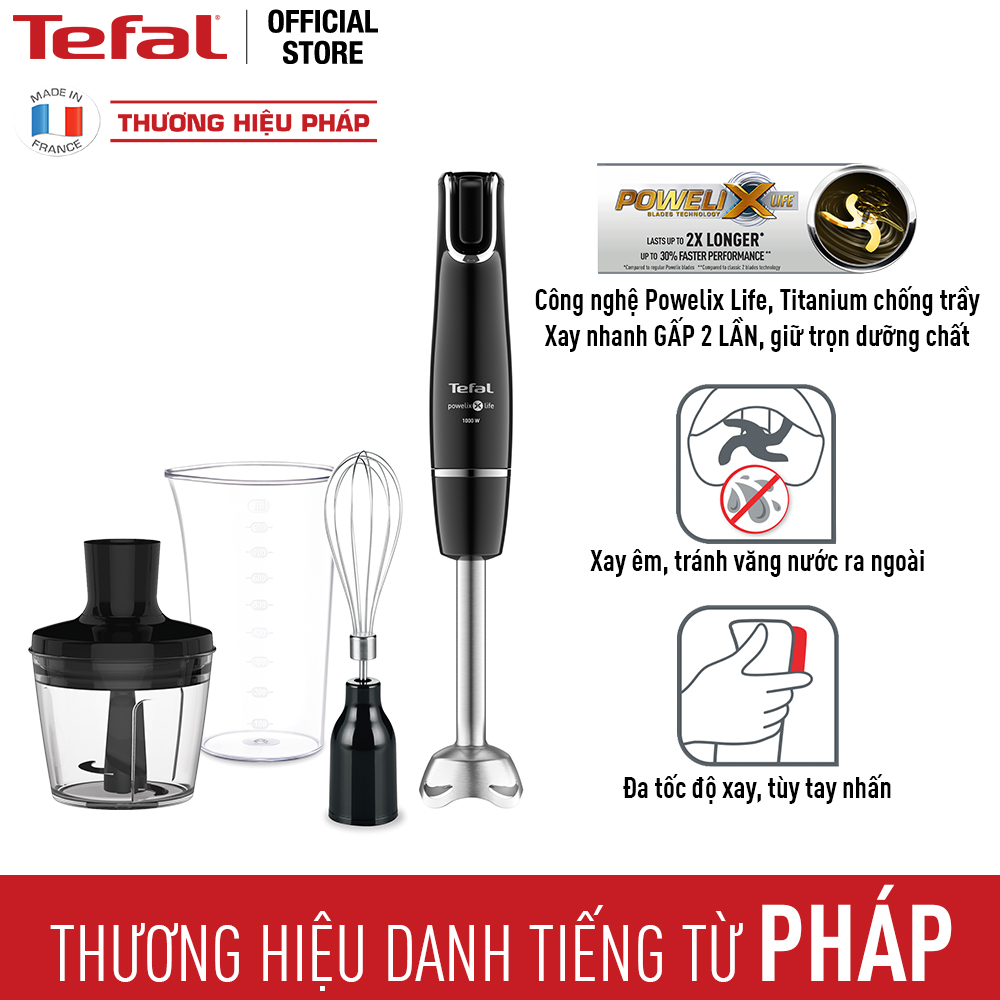 Máy xay sinh tố cầm tay Tefal HB943838 đen - Hàng chính hãng