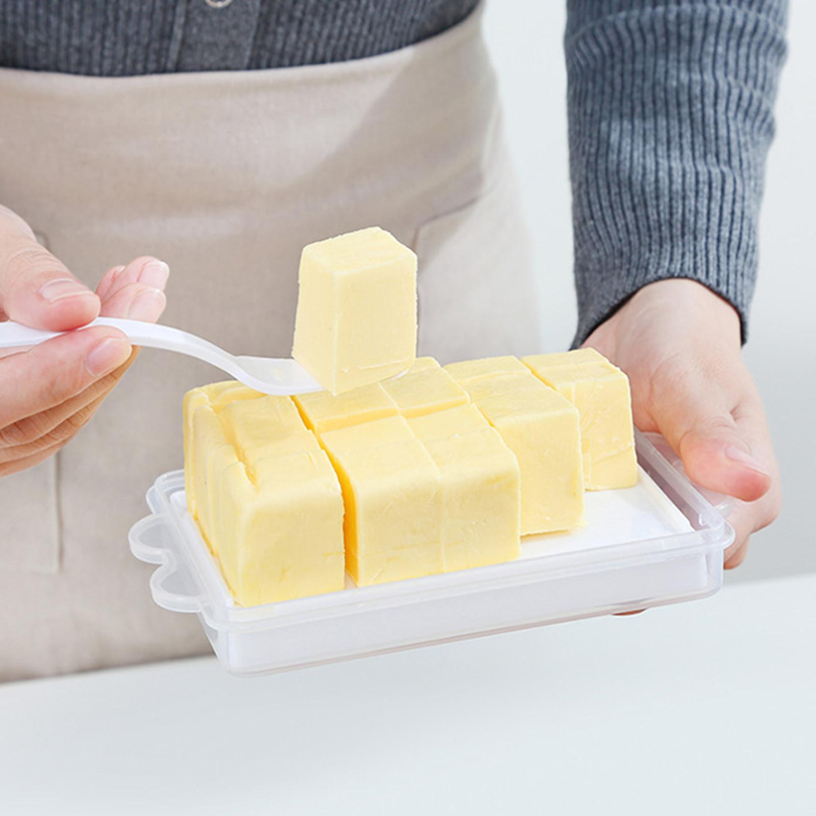 2 in 1 Butter Dish Vintage Butter Serving Tray with Lid  Slicer