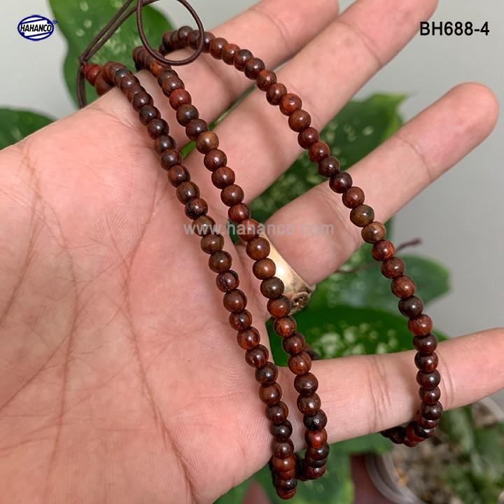 Chuỗi vòng tay/cổ gỗ trắc 4Ly-216 hạt rất đẹp Món đồ trang sức Phong thủy, may mắn - Bracelet of HAHANCO