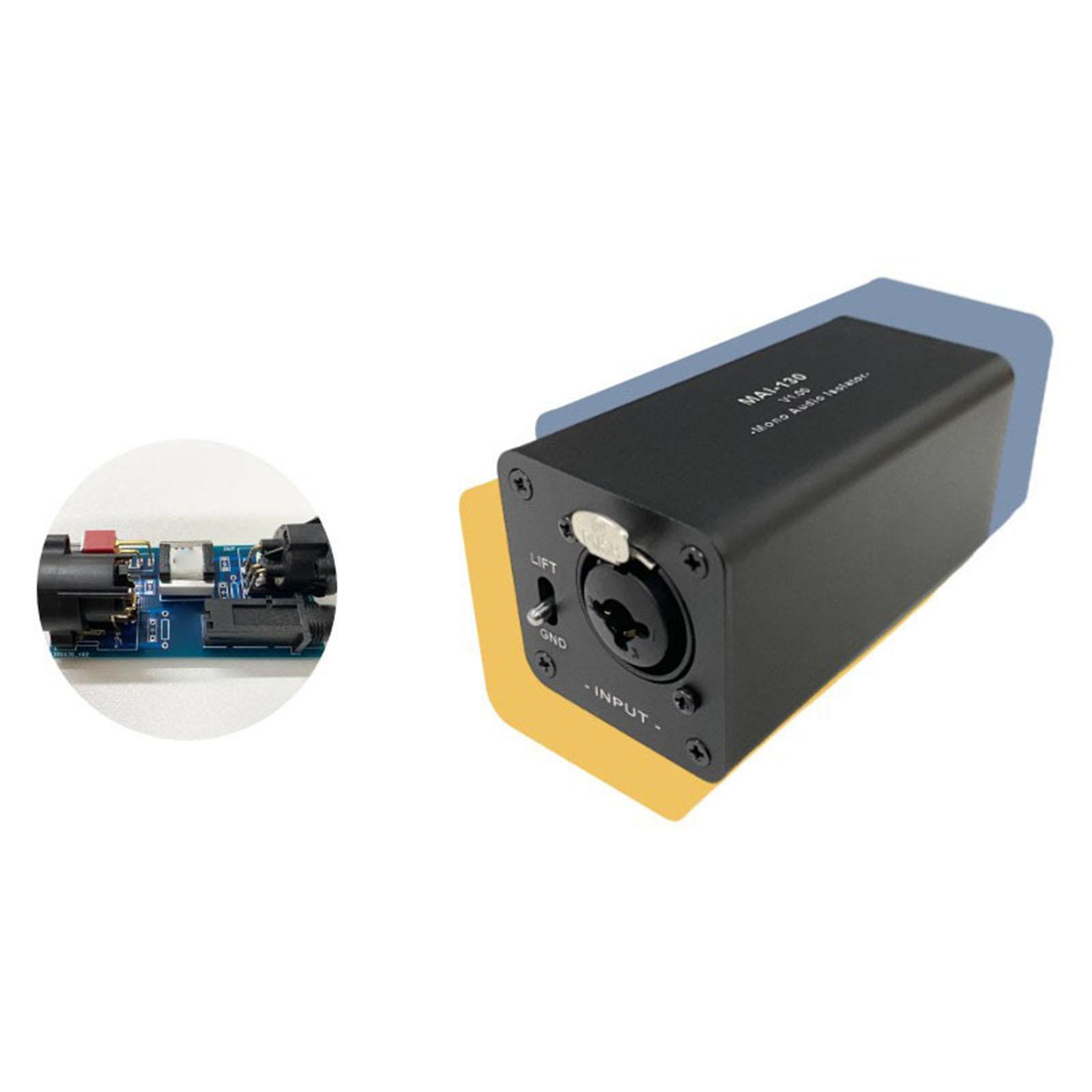 Compact Noise Filter with 3 Pin Input Output Anti Interference Portable ground Loop Isolator for Home Stereo System PC