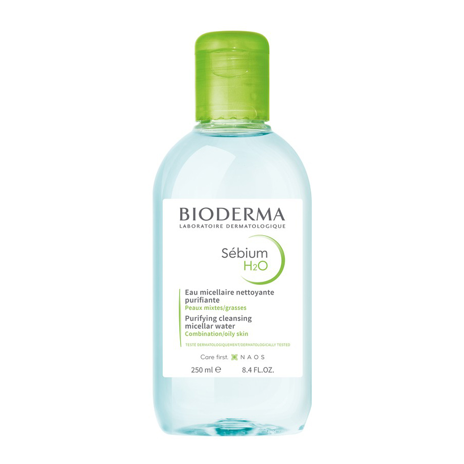 Dung Dịch Rửa Mặt Và Tẩy Trang Dạng Hạt BIODERMA SEBIUM H2O 250ml - 028641X