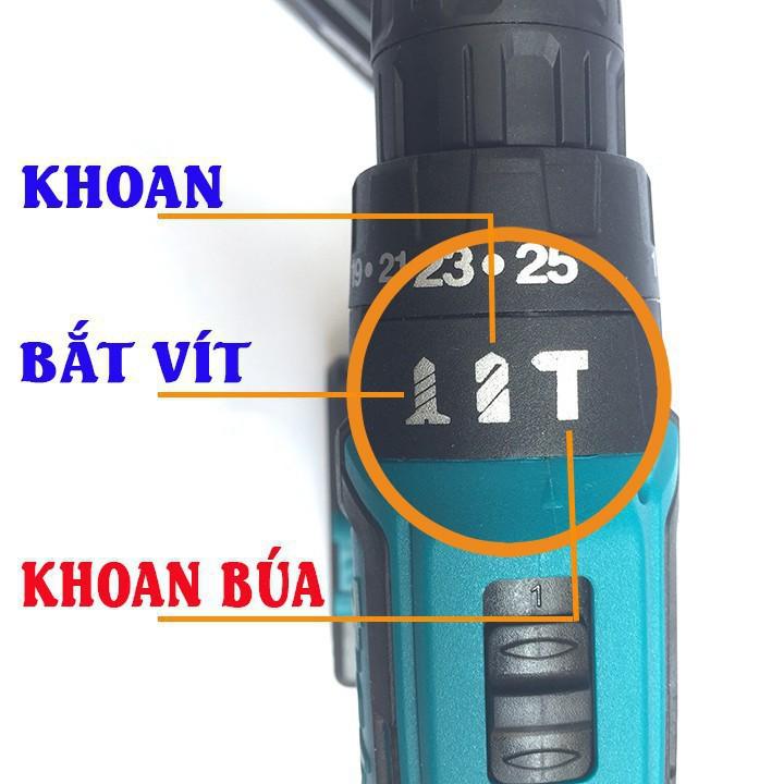 Máy khoan pin Makita 26v 3 chức năng tặng bộ phụ kiện 24 chi tiết