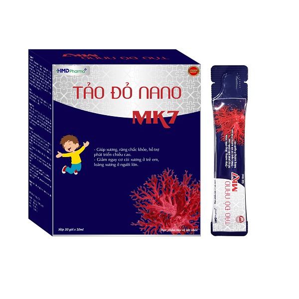 Tảo đỏ Nano MK7 hỗ trợ phát triển chiều cao cho trẻ