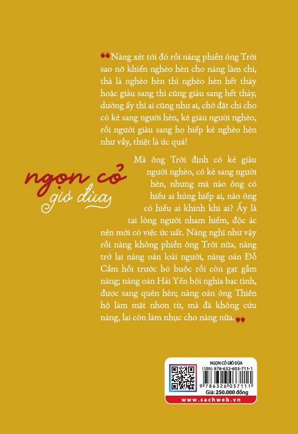 Sách Ngọn cỏ gió đùa - Hồ Biểu Chánh (TB)