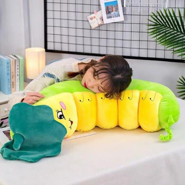 Gối ôm gấu bông sâu khoai đáng yêu chất mịn Xưởng gấu bông Việt Nam