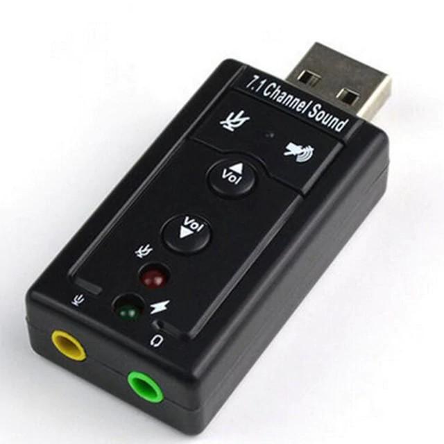 USB Âm Thanh SOUND 7.1 CAM CHO MÁY TÍNH VÀ LAPTOP CÓ NÚT CHỈNH ÂM LƯỢNG