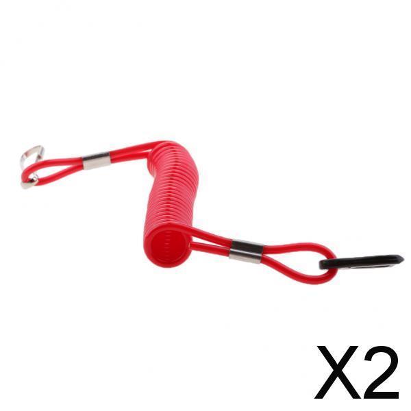 2xBoat Outboard Engine Motor Kill Stop Switch Safety Tether Lanyard for Yamaha