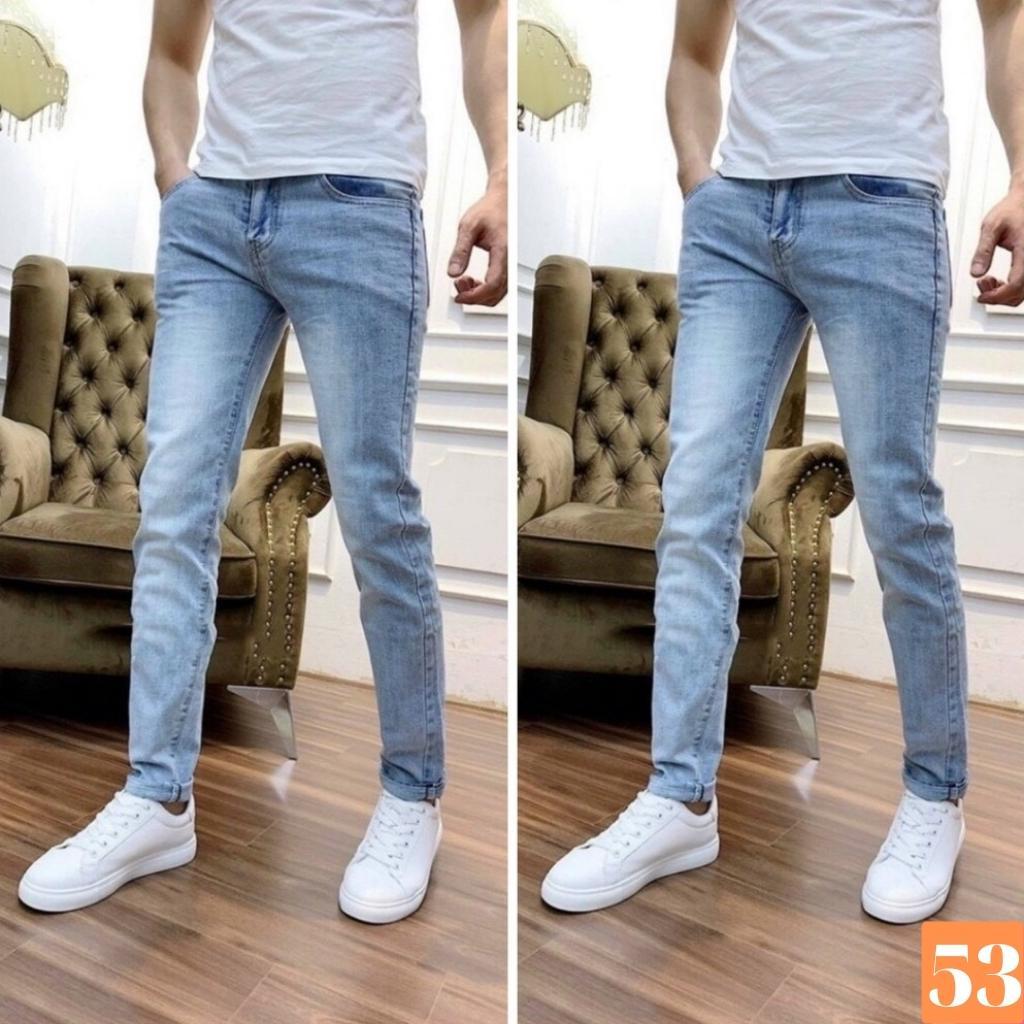 Quần jean nam đen xám không rách gối chất bò cao cấp co dãn 4 chiều, quần rin nam đẹp AD60JM NHIỀU MẪU HOT