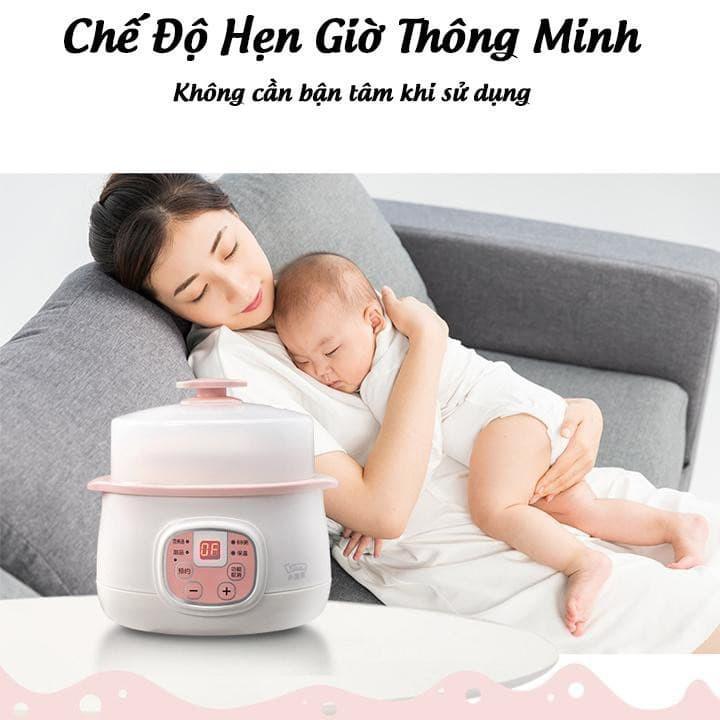 Nồi hầm cháo, trưng yến Chén sứ 200w (trắng kem) - Home and Garden