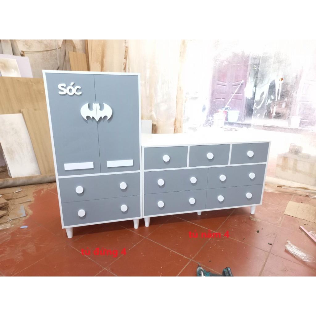 Tủ trẻ em, tủ đựng đồ cho bé gỗ MDF phủ melamine kích thước 60x120cm và 90x70cm