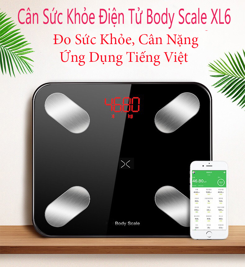 Cân Sức Khỏe Thông Minh Body Scale Kèm 1 Cuộn Thước Dây Đo Chiều Cao Cân Chính Xác 0.1g-180Kg