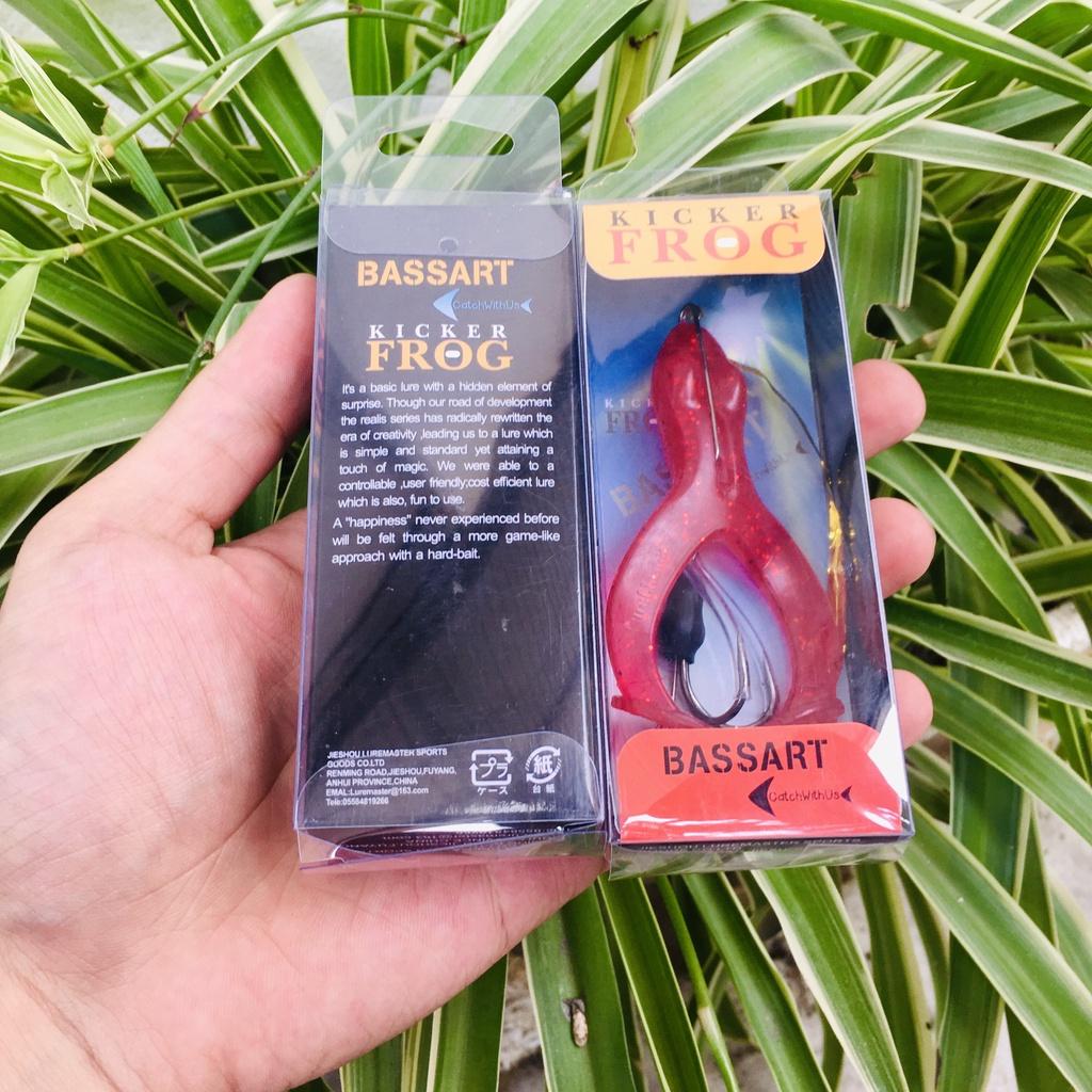 Mồi mềm câu lure Frog Kicker có thìa tạo hiệu ứng và lưỡi đôi có chống vướng phukiencaulure25