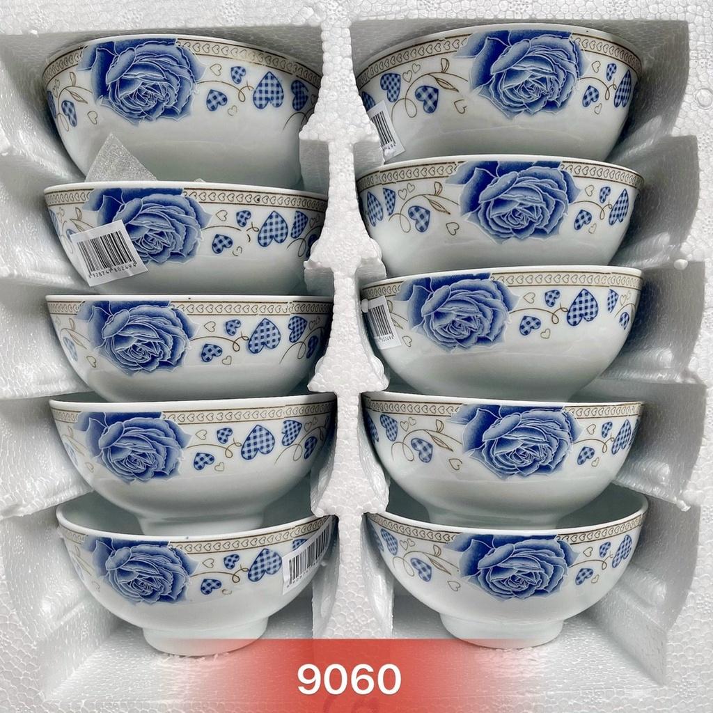 Bộ 10 Chén Sứ Hoa Văn Ngẫu Nhiên Siêu Đẹp Cho Gia Đình