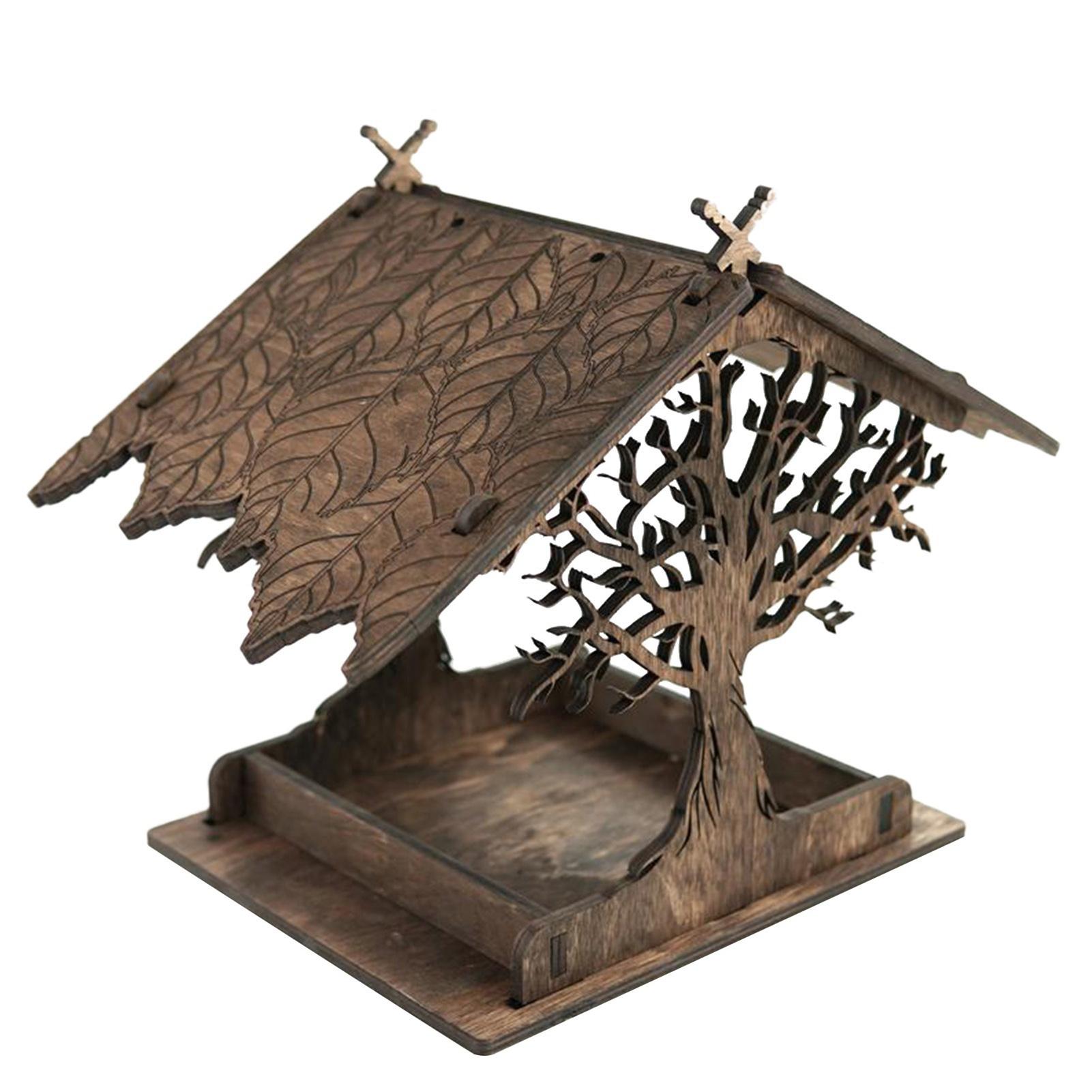 Lồng Cho Chim Ăn Bằng Gỗ Kích Thước Nhỏ