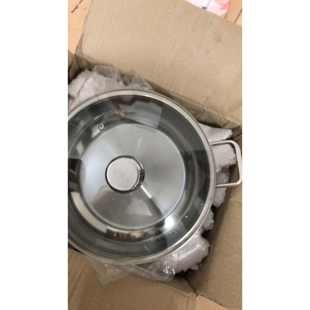 Nồi lẩu inox fivestar 3 đáy đun từ size 24/26/28