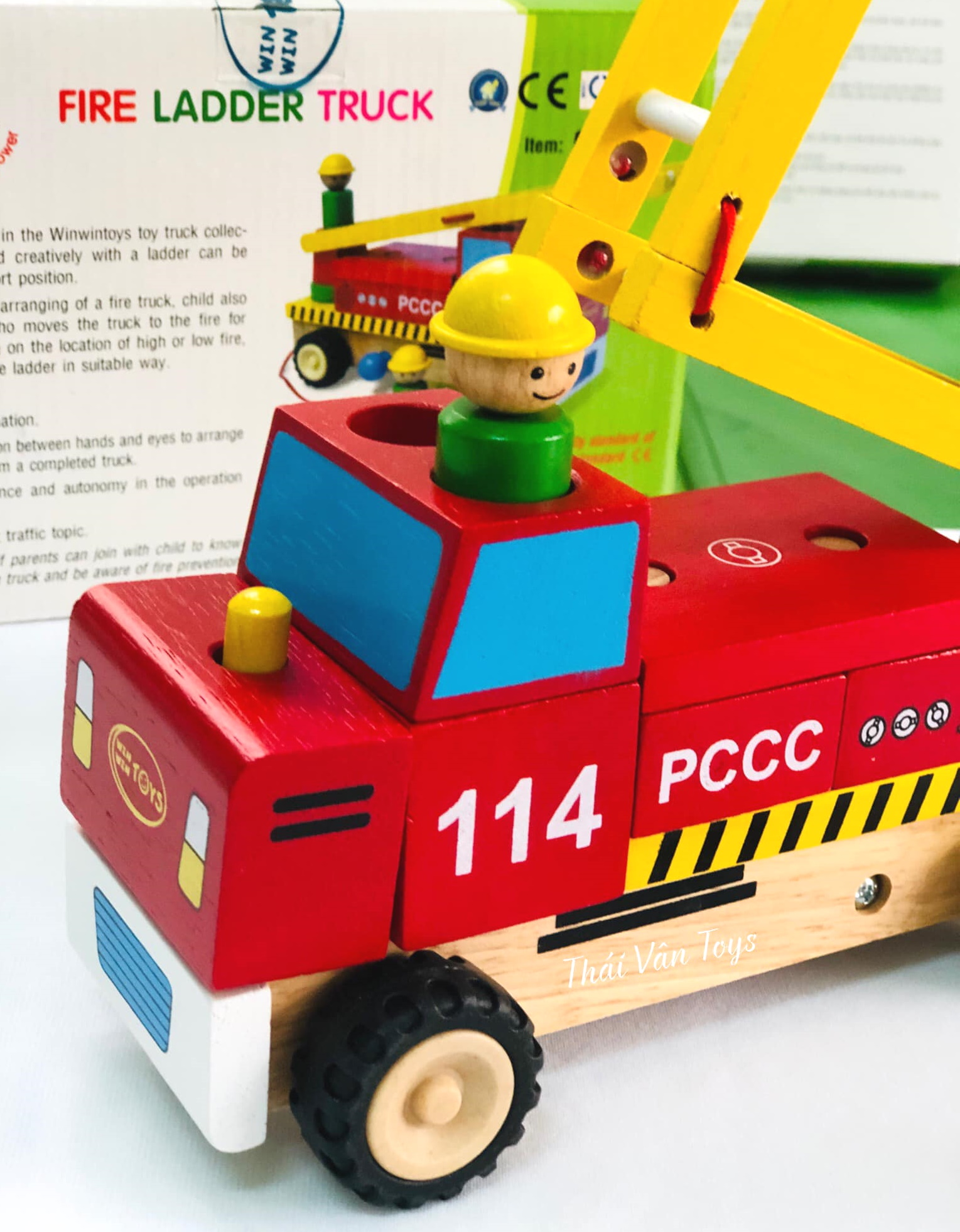 Đồ chơi gỗ Winwintoys - Xe thang lắp ráp