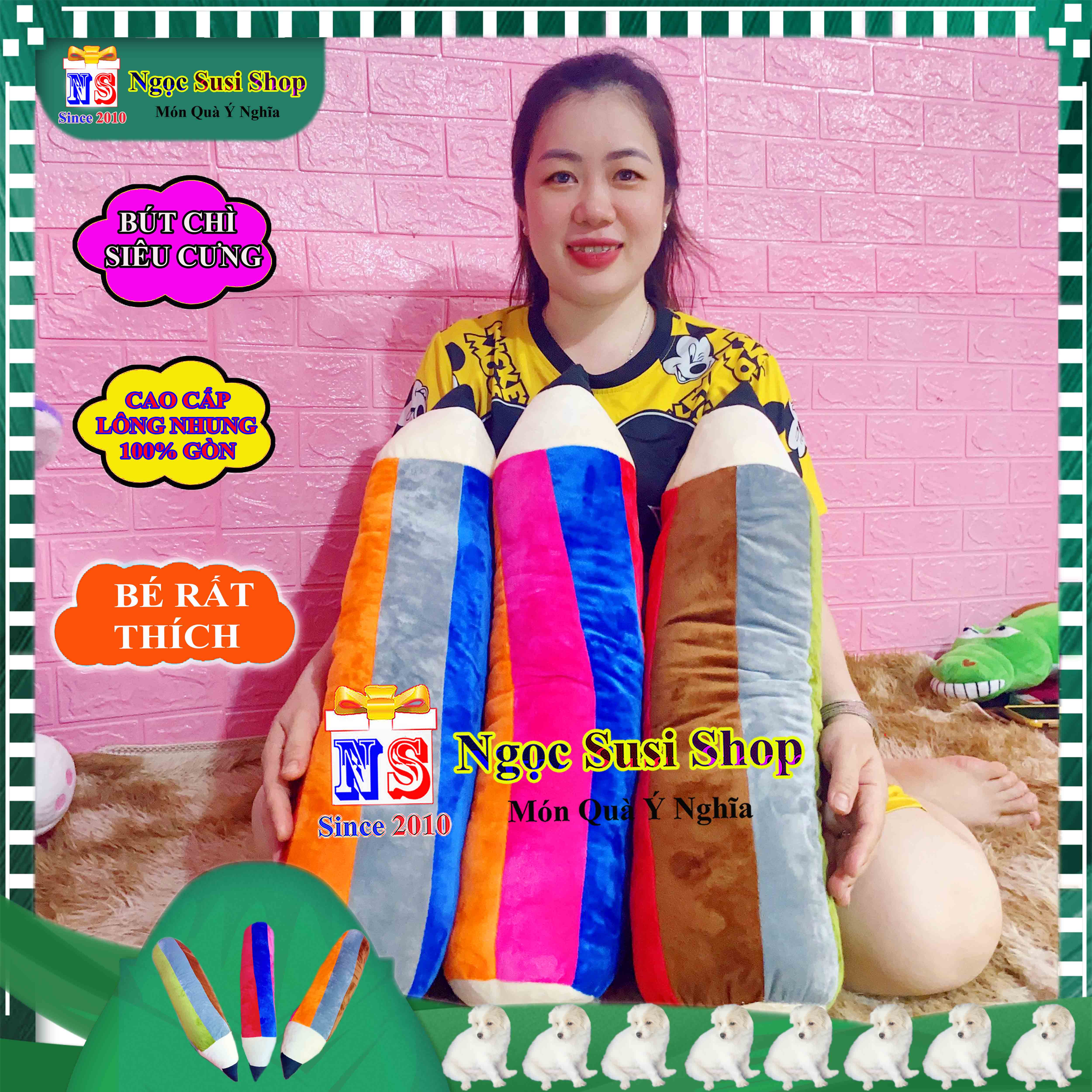 GỐI ÔM CÂY BÚT CHÌ NHỒI BÔNG NHIỀU MÀU RẤT MỀM MỊN ĐẸP NHƯ ẢNH- GẤU BÔNG HÌNH CÂY BÚT CHÌ HÀNG ĐỘC DÀNH CHO BÉ