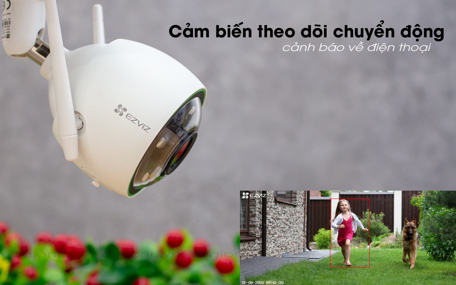 Camera ngoài trời Wifi tích hợp AI EZVIZ C3N , C3TN - Hàng chính hãng