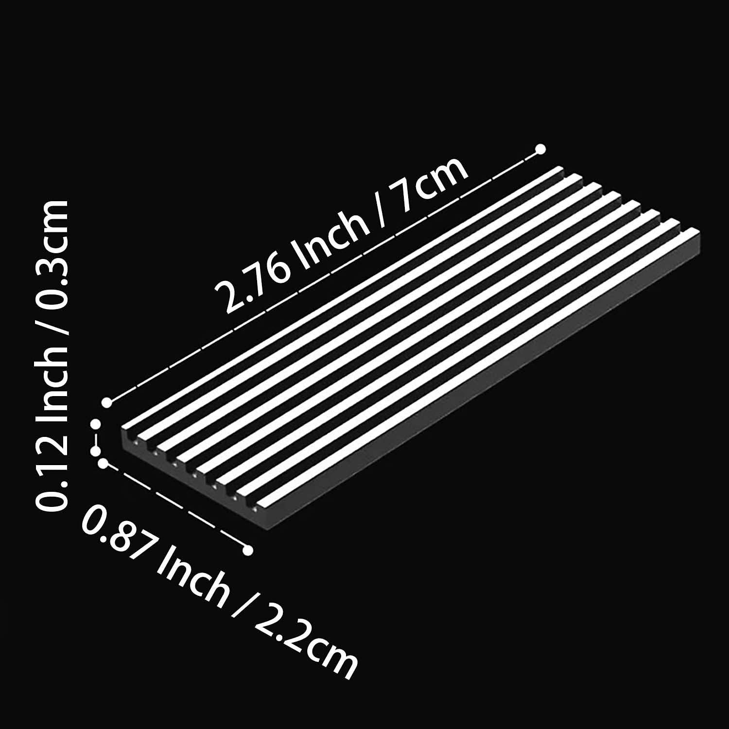 JEYI M.2 SSD NVMe Tản Nhiệt M2 2280 Đĩa Cứng Nhôm Tản Nhiệt Gioăng Nhiệt Miếng Lót Silicone PS5 Máy Tính Để Bàn