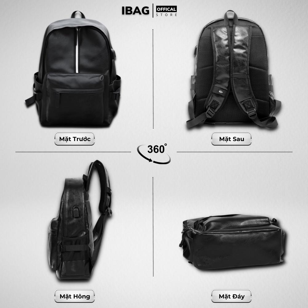 Balo da thời trang nam nữ da PU cao cấp chống nước cặp đi học đi chơi ulzzang đựng laptop 15.6 inh -