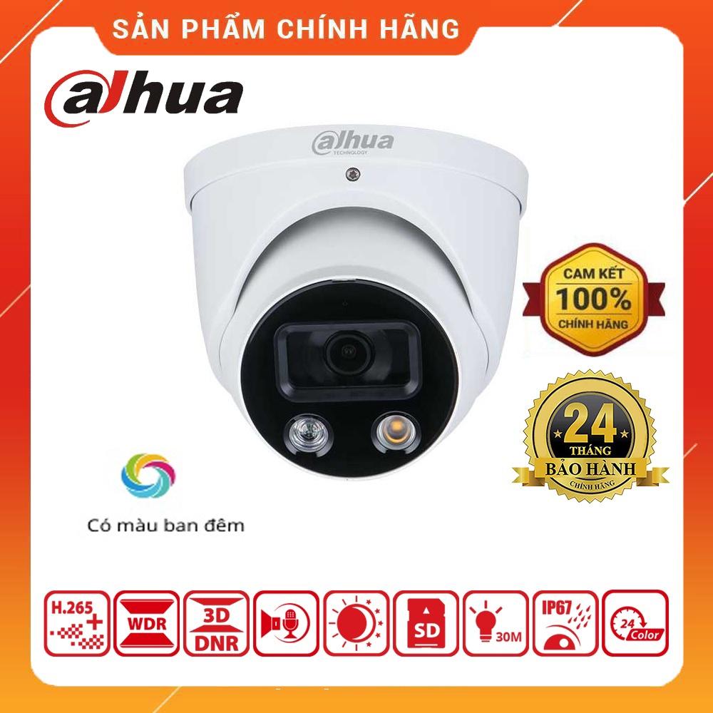 Camera IP DAHUA bán cầu màu tích hợp đèn led trợ sáng, tiêu chuẩn chống nước IP67 - Hàng chính hãng