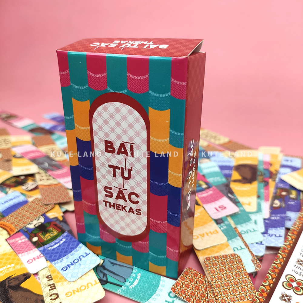 Bộ bài Tứ Sắc Board Game Thuần Việt 112 lá văn hóa dân gian Việt Nam bài lớn giấy mỹ thuật rõ đẹp