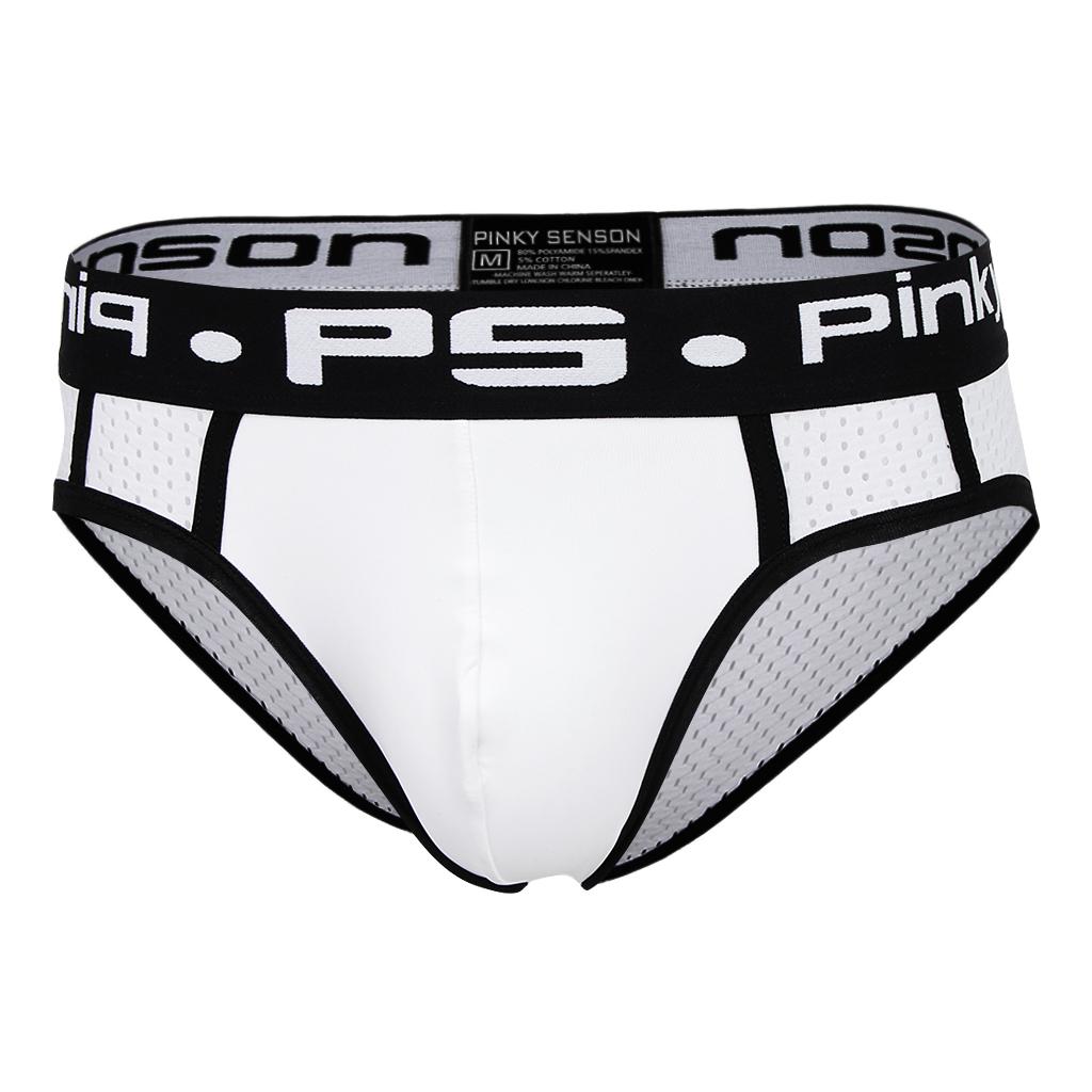 Men's Breathable Mesh Panties Low Rise Briefs Underwear