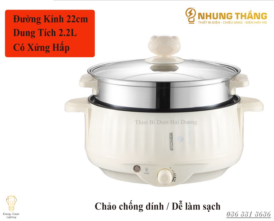 Nồi Lẩu Mini Cắm Điện Đa Năng MX-22A ; MX-26A - Lớp Chống Dính - Có Video