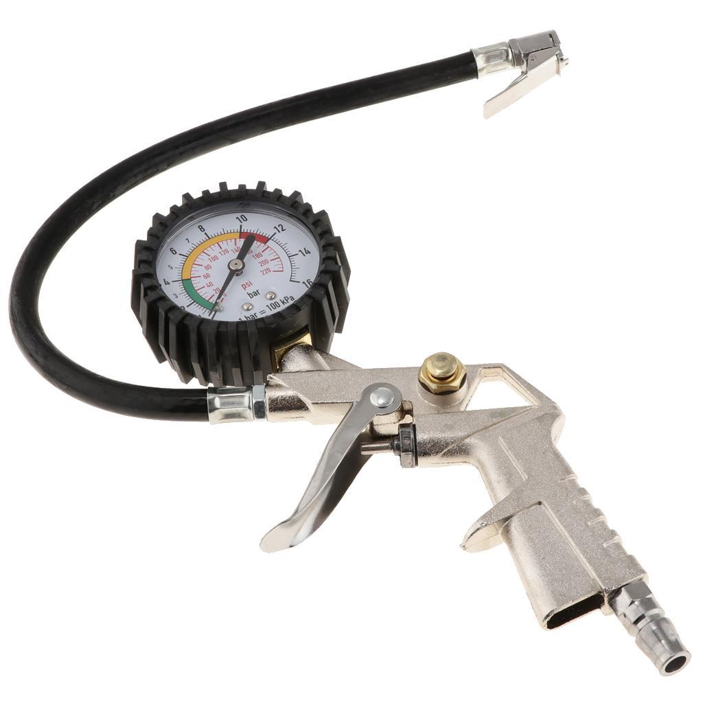 Car Truck Motorcycle Digital Air Tire Inflator Pressure Gauge Meter Tool