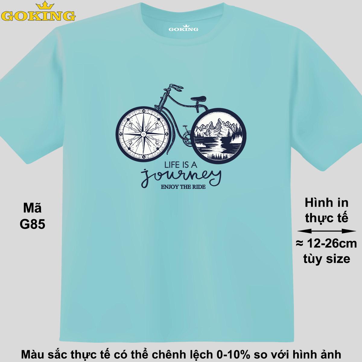 Xe Đạp, Mã G85. Áo Phông Hàng Hiệu Goking, Form Unisex Cho Nam Nữ, Trẻ Em, Bé Trai Gái. Áo Thun In Hình Đẹp. Quà Tặng Cao Cấp Cho Gia Đình, Cặp Đôi, Hội Nhóm, Doanh Nghiệp - Biển, Vải Thun Lạnh - M