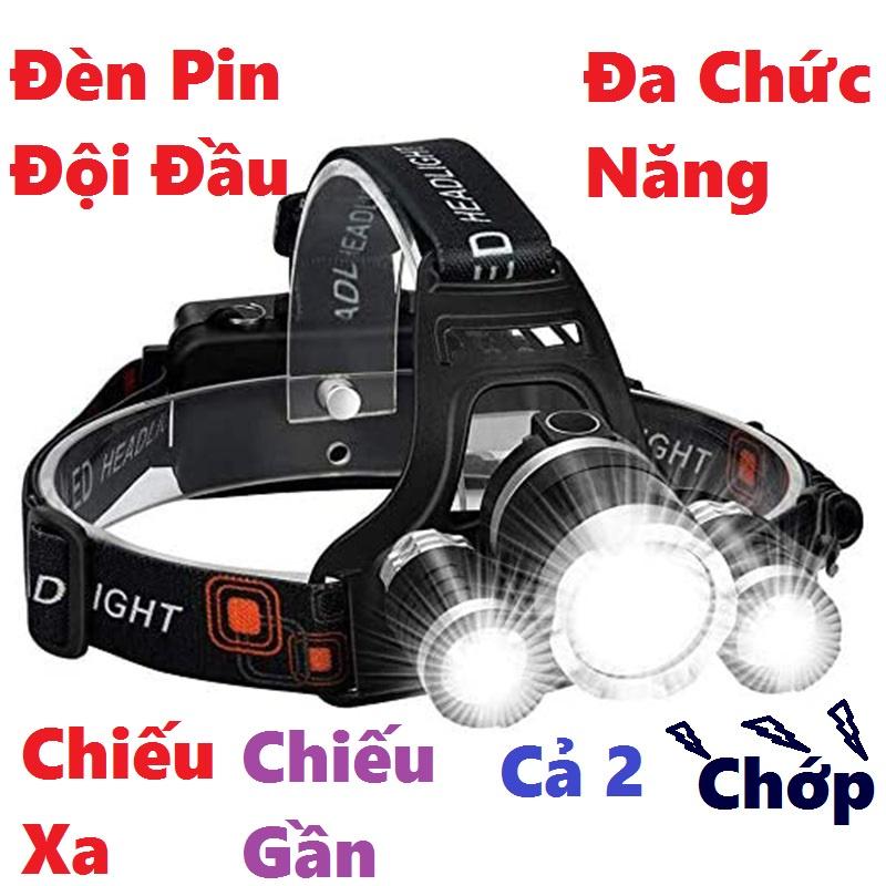 Hình ảnh Đèn Pin Đội Đầu 3 Bóng T6 Siêu Sáng Sanami Fishing - Đèn Pin Led Đội Đầu T6 4 - Sanami Fising Store