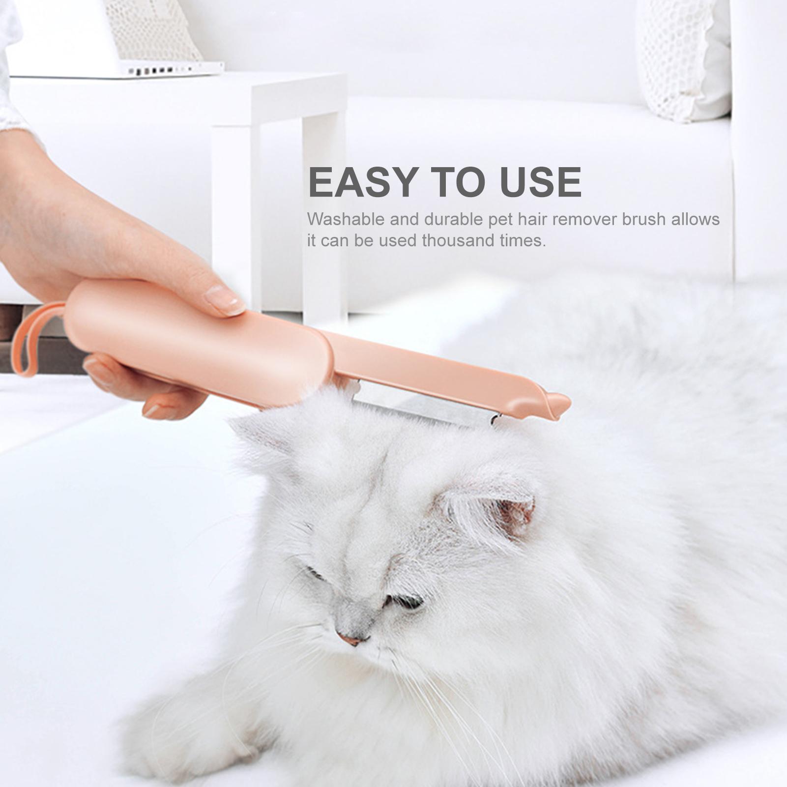 Lược tẩy lông cho chó 2 trong 1 bằng thép không gỉ có thể gập lại