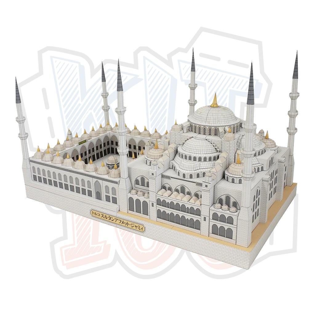 Mô hình giấy kiến trúc Nhà thờ Hồi giáo Thổ Nhĩ Kỳ Sultan Ahmet Camii - Turkey