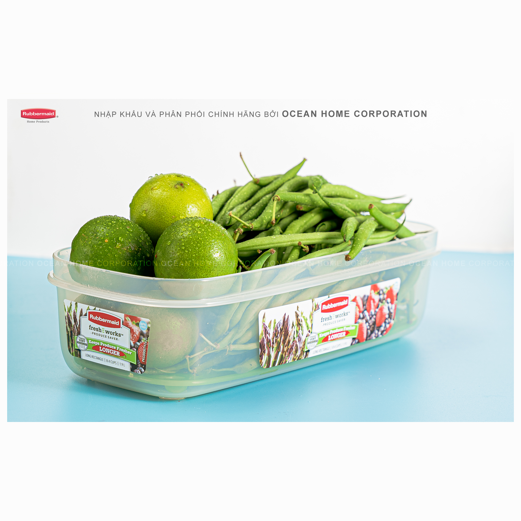 Hộp bảo quản rau củ quả RUBBERMAID 1.9L
