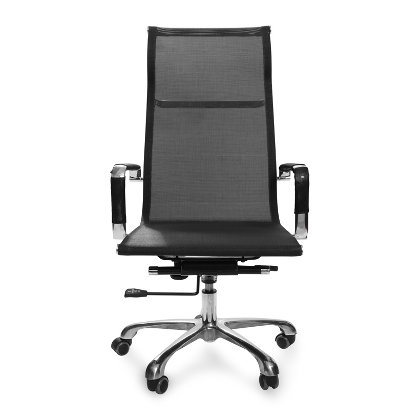 Ghế Lưới Văn Phòng Chân Xoay Đầu Cong Lưng Cao AZP-H129-ĐEN - Hàng Nhập Khẩu