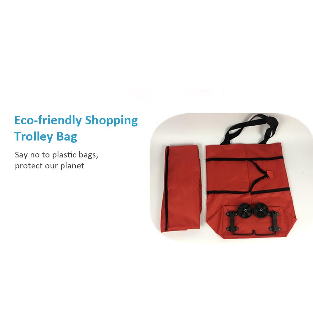 Túi xe đẩy mua sắm, có thể gấp lại, nhẹ và dễ mang theo