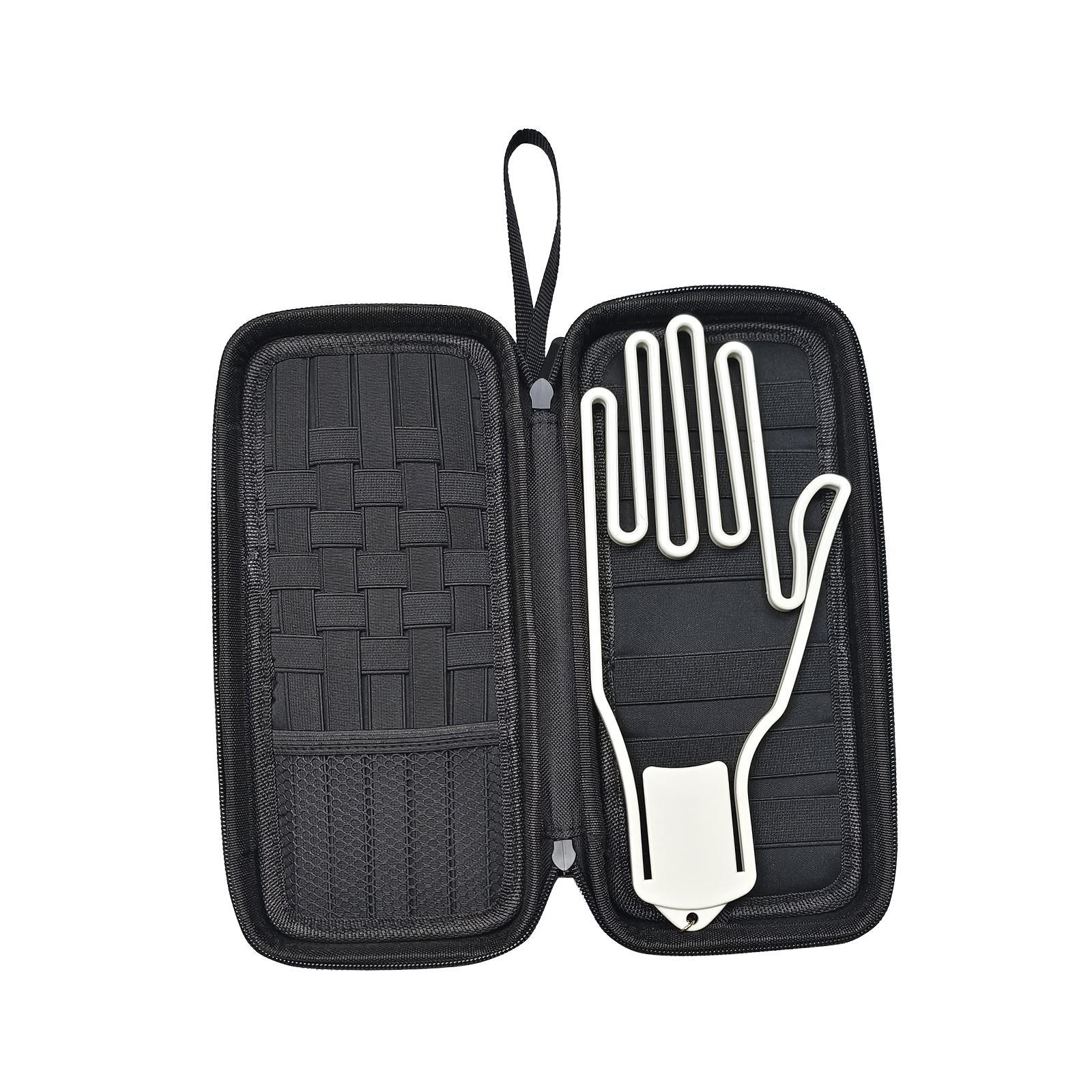 Golf Gloves Holder Golf Glove Case Organizer with Attachable Glove Former Golf Accessories Hard Case Glove Caddie for Phone Ball Markers Tees