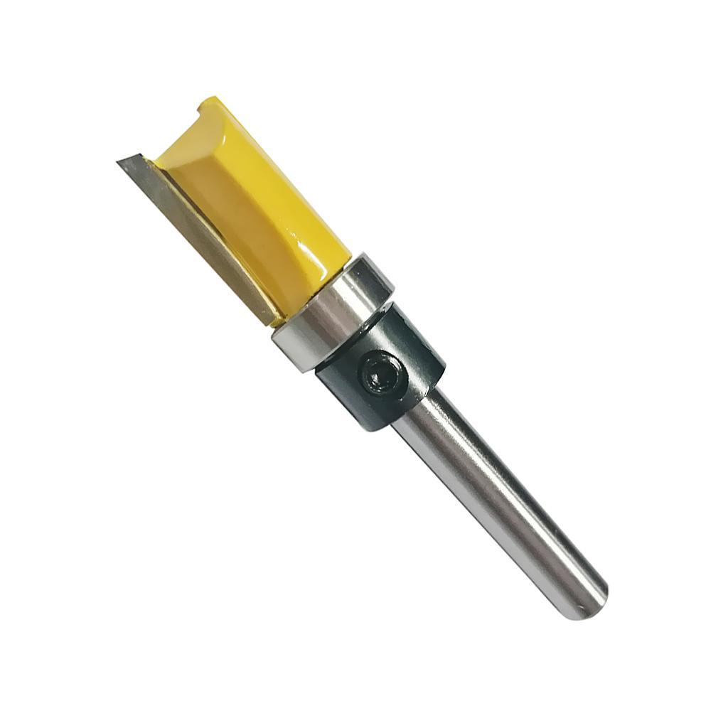 2 Flute 1/4'' Shank Mortise Template Router Bit Flush Trim for Solid Wood