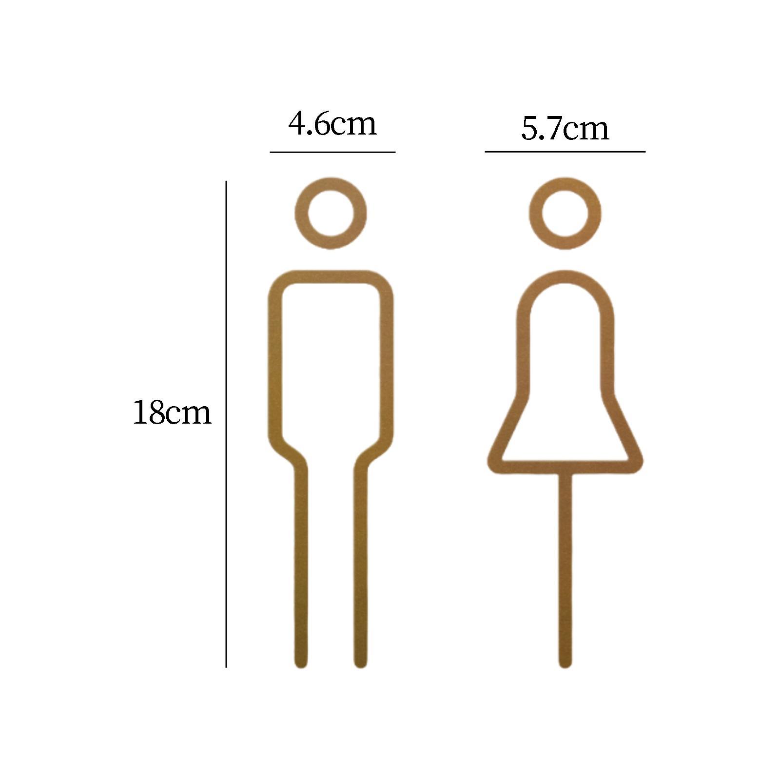 Men Women Toilet Sign Loo Lightweight Toilet Symbol Sign for Parks Bar Store