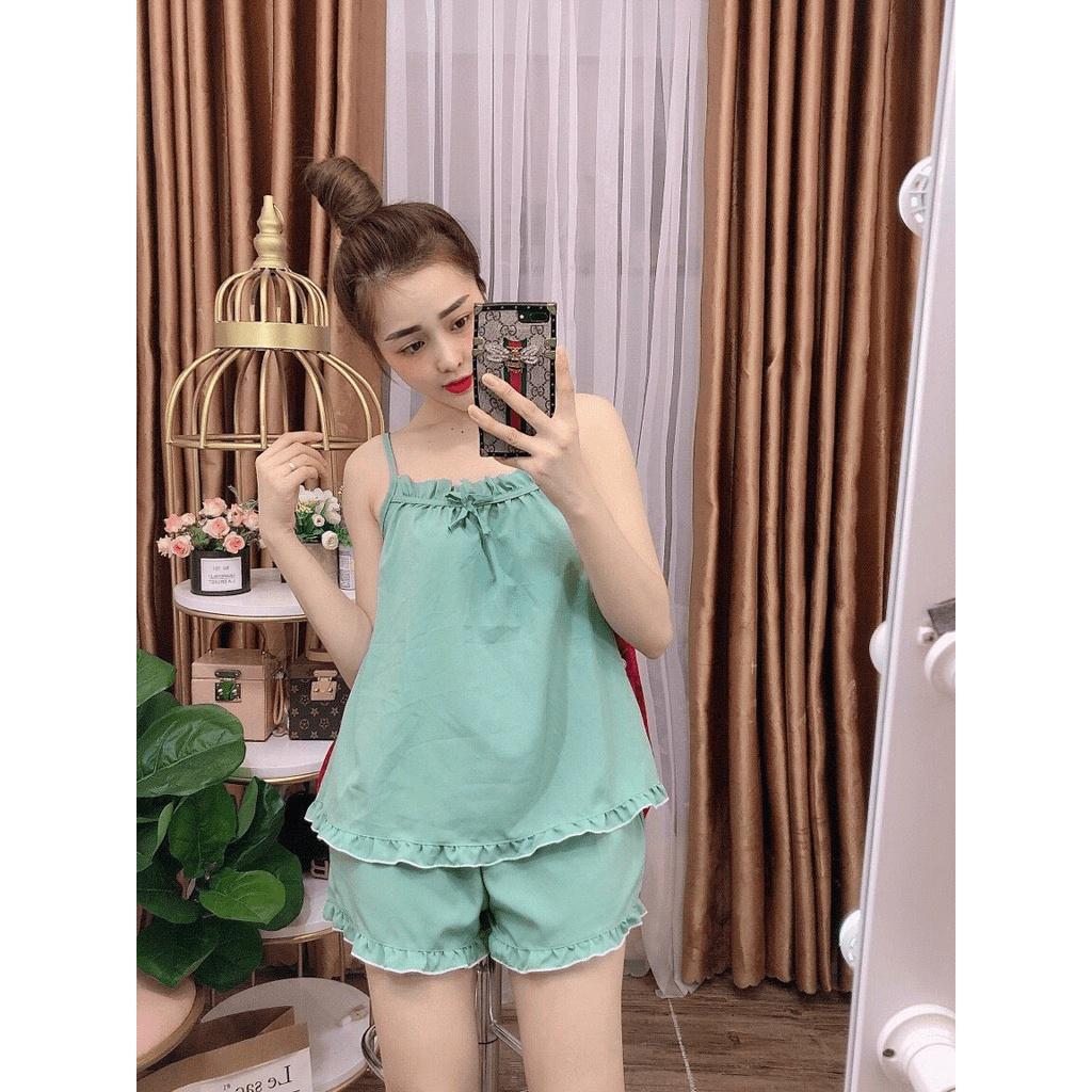 Set bộ tiểu thư mặc nhà Satin ngắn cực đẹp