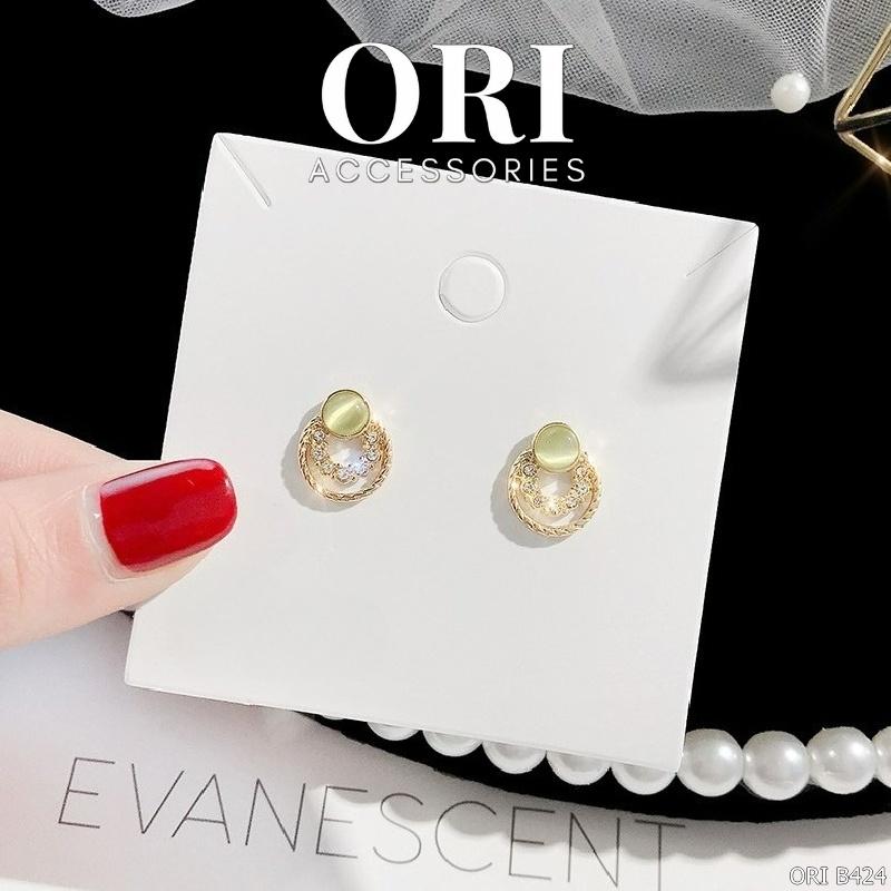 Bông tai nữ dáng nhỏ Miracle Circles tinh tế thời trang ORI ACCESSORIES B424