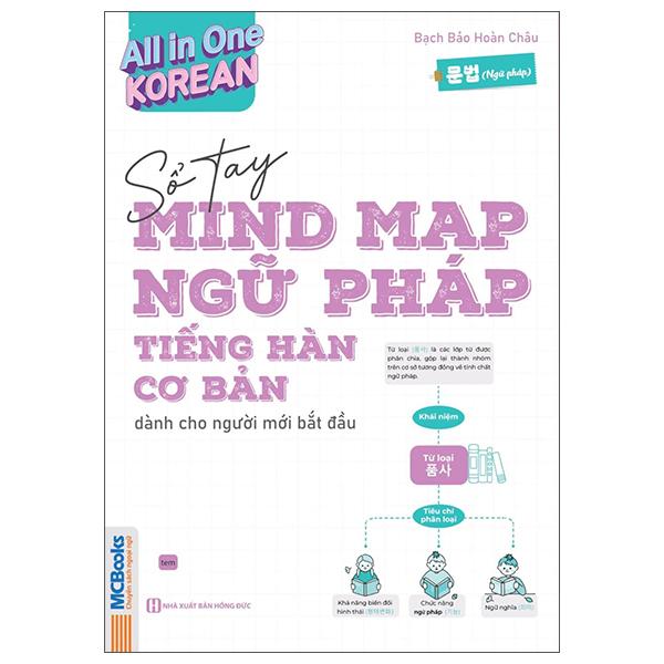 Sách - All In One Korean - Sổ Tay Mind Map Ngữ Pháp Tiếng Hàn Cơ Bản Dành Cho Người Mới Bắt Đầu