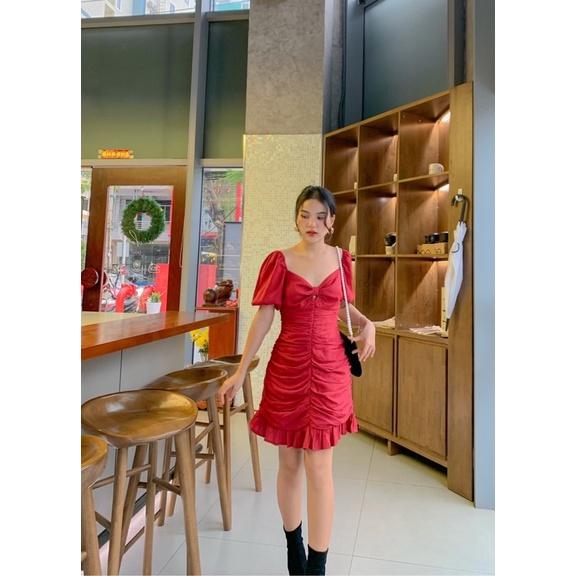 Đầm xếp nhún tôn dáng