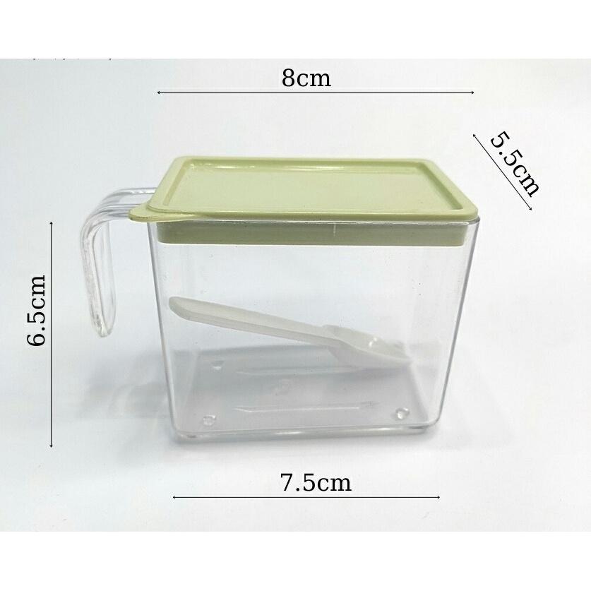 Bộ 4 Hũ Đựng Gia Vị Kèm Thìa Có Nắp Và Khay 2939